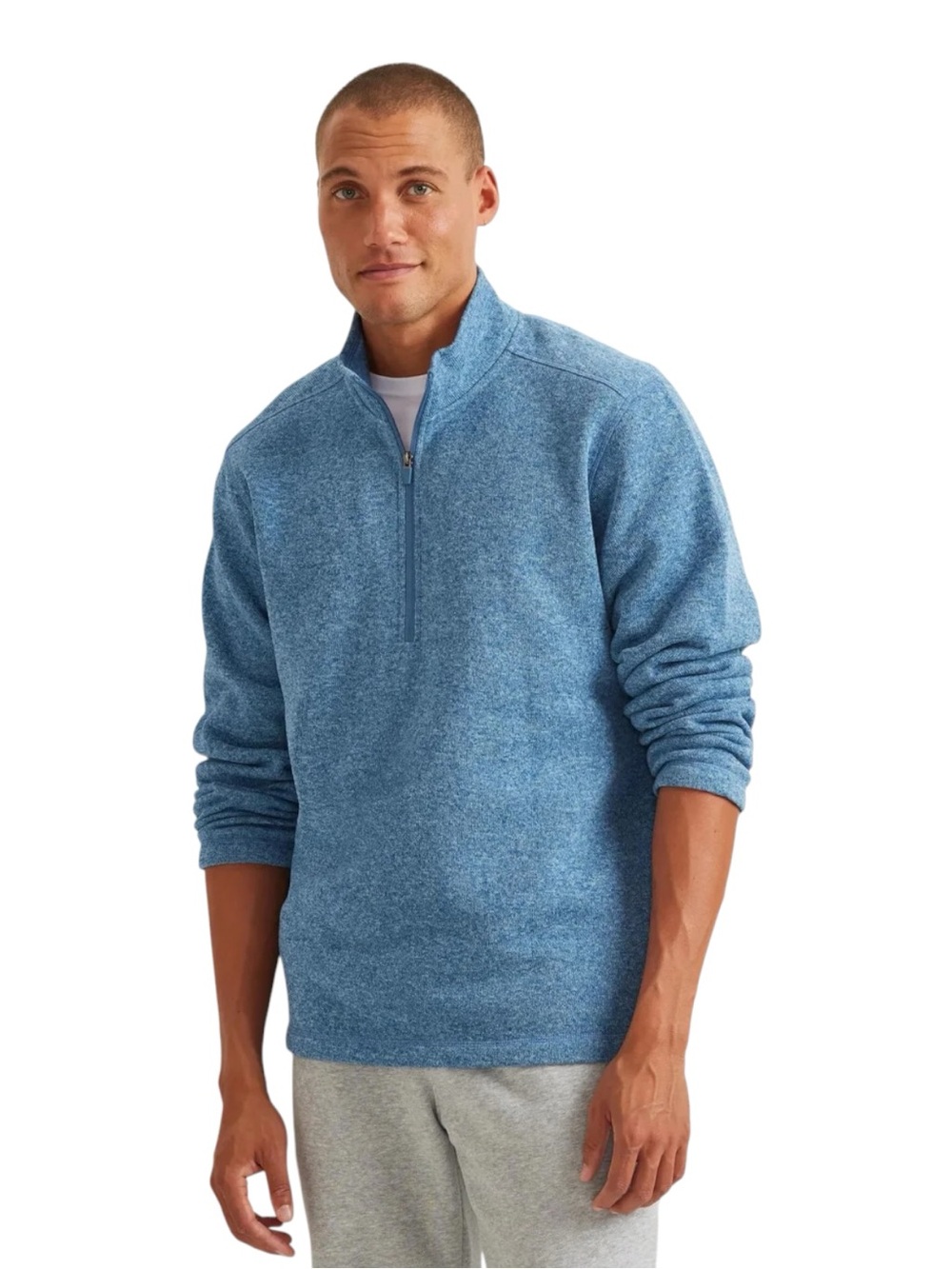 Eddie Bauer Radiator Fleece 1/4-Zip Pullover Tile Blue Men's Large Tall (LT)